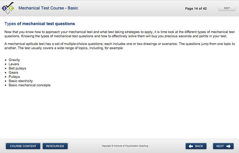 Mechanical Course Example slide 1