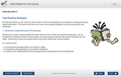 Verbal Course Example slide 2