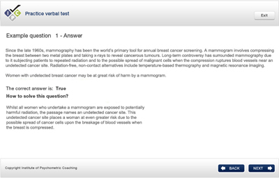 Example question 1 - Answer